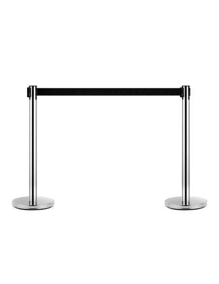 N° 2 COLONNINE SEGNAPERCORSO GOLD O SILVER CON NASTRO IN VARI COLORI