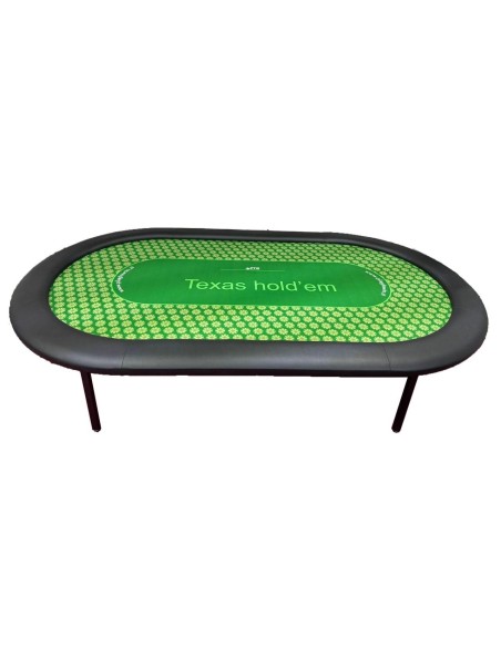 TAVOLO DA POKER OVALE 210x120 CM - GAMBE PIEGHEVOLI