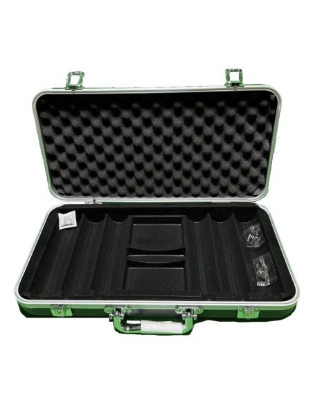 VALIGIA ALLUMINIO NERA DA 300 CHIPS VUOTA