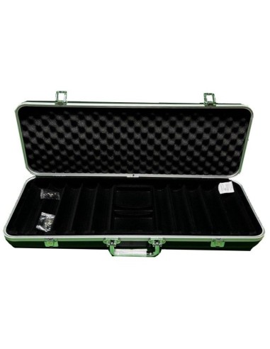 VALIGIA ALLUMINIO NERA DA 500 CHIPS... VALIGIA ALLUMINIO NERA DA 500 CHIPS...