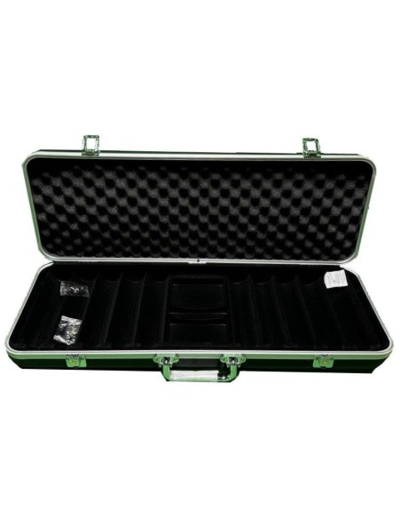 VALIGIA ALLUMINIO NERA DA 500 CHIPS VUOTA