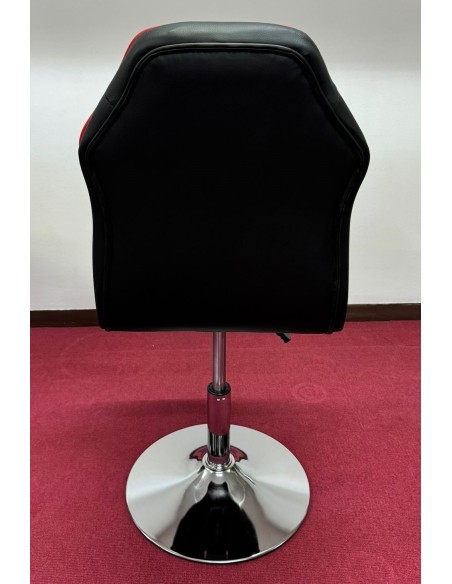 SGABELLO, SEDIA DA DEALER IN SIMILPELLE CON BASE FISSA