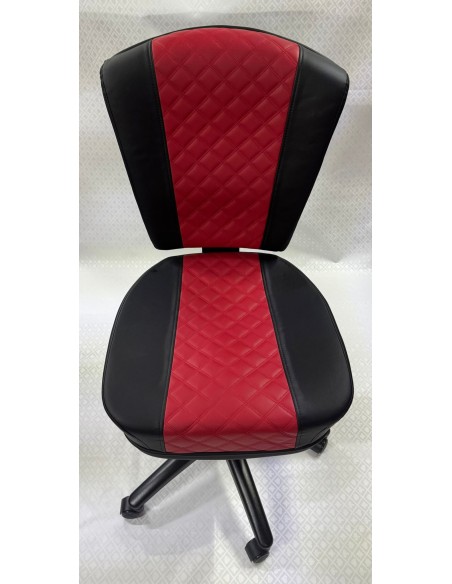 SEDIA SGABELLO POKER DA DEALER IN SIMILPELLE NERA O ROSSA E NERA