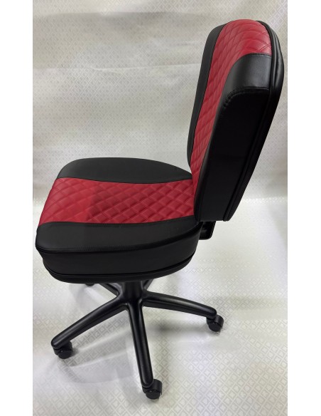 SEDIA SGABELLO POKER DA DEALER IN SIMILPELLE NERA O ROSSA E NERA