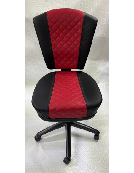 SEDIA SGABELLO POKER DA DEALER IN SIMILPELLE NERA O ROSSA E NERA