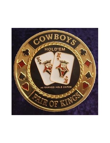 COWBOYS METAL POKER CARD PROTECTOR GOLD