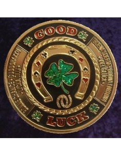 GOOD LUCK METAL POKER CARD...