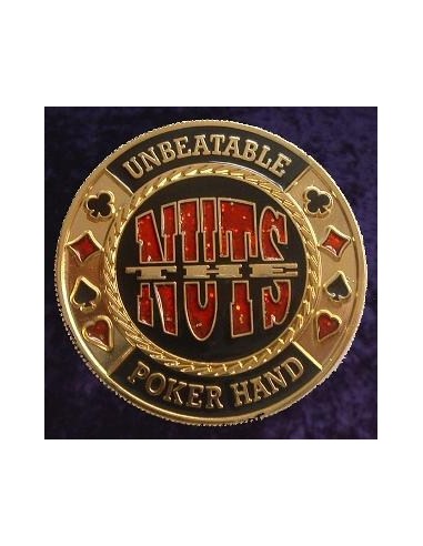 NUTS METAL POKER CARD PROTECTOR GOLD