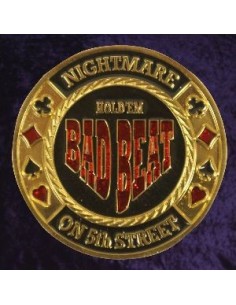 BAD BEAT METAL POKER CARD...