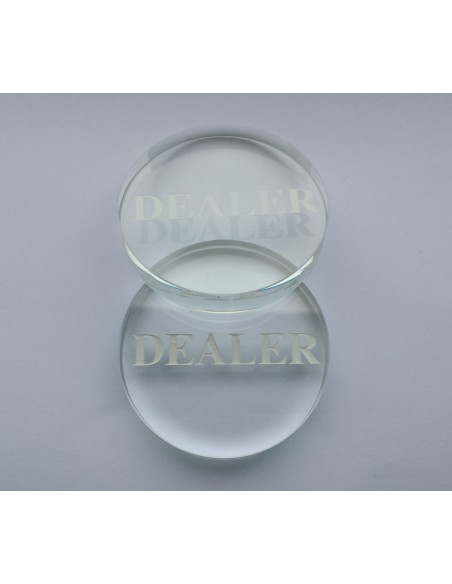 N° 10 BUTTON DEALER IN VETRO RINFORZATO. CRYSTAL