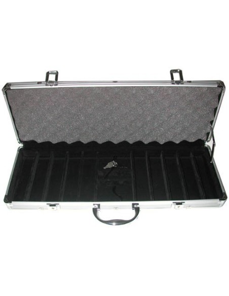 VALIGIA IN ALLUMINIO PER 500 CHIPS, VUOTA