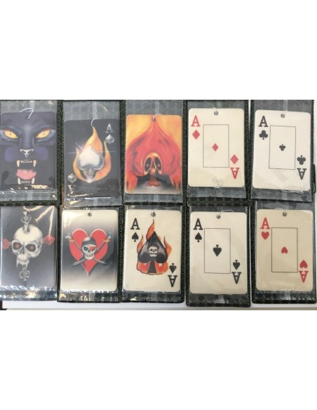 100 PROFUMI PER AUTO AIR FRESH A TEMA DEL POKER, PERSONALIZZATI.