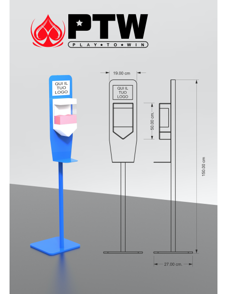 COLONNINA MODULAR PERSONALIZZATA CON DISPENSER NO TOUCH