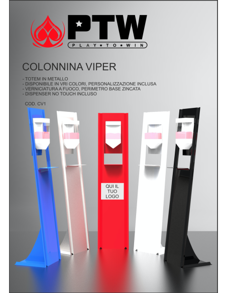 COLONNINA VIPER PERSONALIZZATA CON DISPENSER NO TOUCH