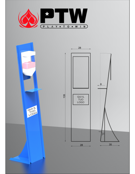 COLONNINA VIPER PERSONALIZZATA CON DISPENSER NO TOUCH