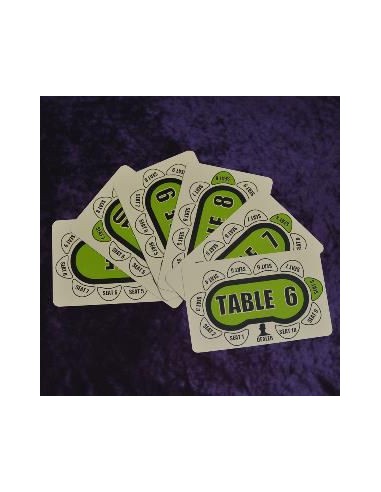 TABLE SEAT CARDS 6-10. SEGNAPOSTO