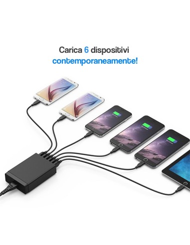 Hub USB a 6 porte USB 3.0 50W