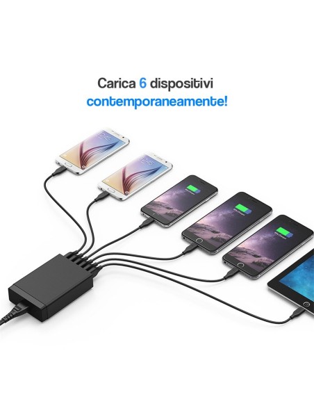 Hub USB a 6 porte USB 3.0 50W