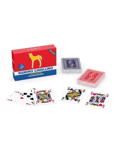 CARTE DA GIOCO MASENGHINI RAMINO CAVALLINO ORO IN PLASTICA