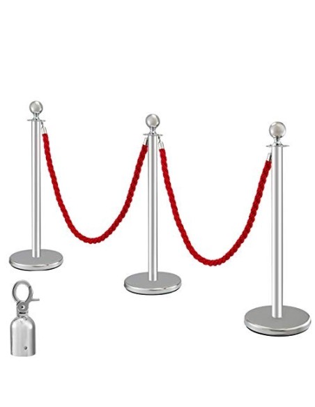 N° 2 COLONNINE SEGNAPERCORSO CON CORDA VARI COLORI