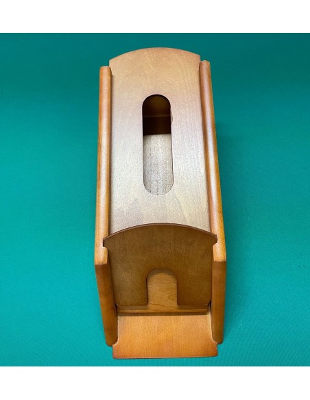 SABOT DAL NEGRO IN LEGNO COLORE MOGANO, FINO A 6 MAZZI DI CARTE.