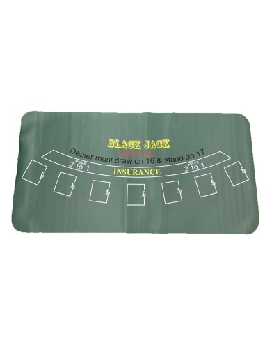 PANNO DI GOMMA RUBBER FELT LAYOUT - BLACK JACK